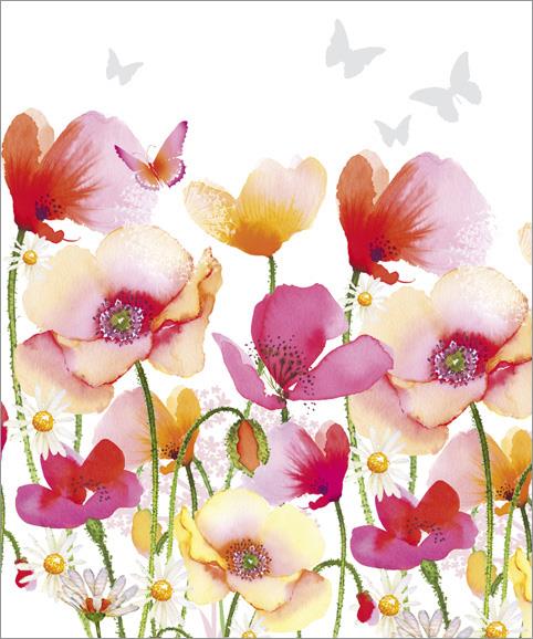 Blank Card - Poppies from Nigel Quiney Publications, English Cards in France