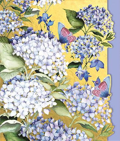 Blank Card - Hydrangea Sky Blue from Nigel Quiney Publications, English Cards in France