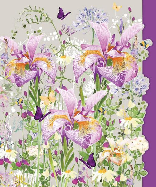 Blank Card - Wild Iris from Nigel Quiney Publications, English Cards in France