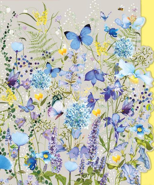Blank Card - Hazy Blue Field from Nigel Quiney Publications, English Cards in France