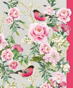 Blank Card - Bullfinch & Camellia from Nigel Quiney Publications, English Cards in France