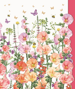 Blank Card - Hollyhocks from Nigel Quiney Publications, English Cards in France