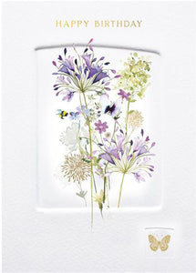 Birthday Card - Allium Press from Nigel Quiney Publications, English Cards in France