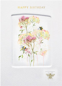 Birthday Card - Bees Press from Nigel Quiney Publications, English Cards in France