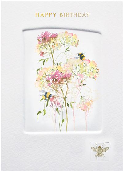 Birthday Card - Bees Press from Nigel Quiney Publications, English Cards in France