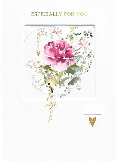 Birthday Card - Rose Press from Nigel Quiney Publications, English Cards in France