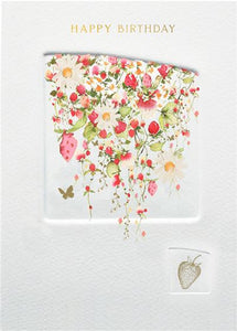 Birthday Card - Strawberries Press from Nigel Quiney Publications, English Cards in France