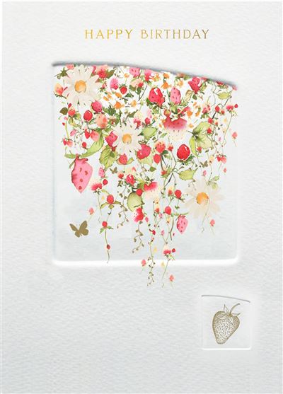 Birthday Card - Strawberries Press from Nigel Quiney Publications, English Cards in France