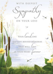 Sympathy Card - Reeds from Nigel Quiney Publications, English Cards in France