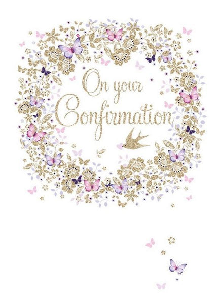 Confirmation Day Card - Beautiful Swallows from Nigel Quiney Publications, English Cards in France