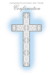 Confirmation Day Card - White Blossom from Nigel Quiney Publications, English Cards in France