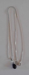 Jewellery - 925 Silver Purple Pendant Necklace