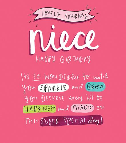 Niece Birthday - Lovely Sparkly