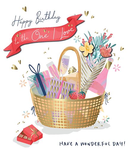 One I Love Birthday Card - Birthday Hamper
