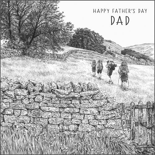 Father's Day Card - Hiking Scene Father's Day Dad from Pigment Productions, Father's day cards in France, Cartes de voeux Fete des Peres, English cards in France