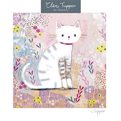 Blank Card - White Cat