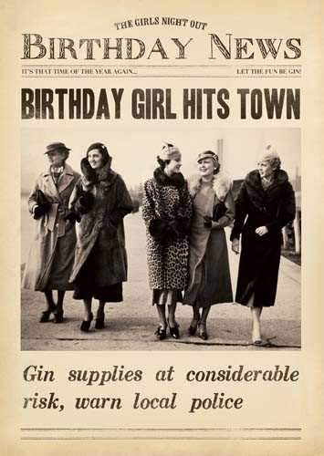 Humour Card - Birthday Girl Hits Town