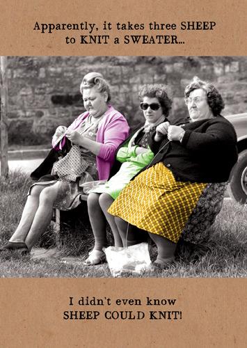 Humour Card - Three Sheep To Knit Sweater