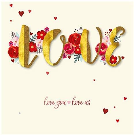 Valentine Card - Love You ♥ Love Us from Talking Pictures, Valentine's Day Cards in France, Cartes de voeux Saint Valentin, English cards in France