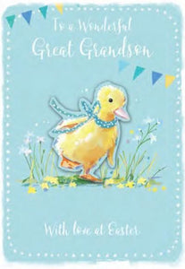 Easter Card - Great-Grandson - Easter Chick from Ling Design, Easter Cards in France, Cartes de Paques en France, English Cards in France