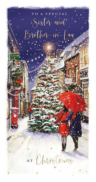 Christmas Card - Sister and Brother-in-Law - Glowing Tree