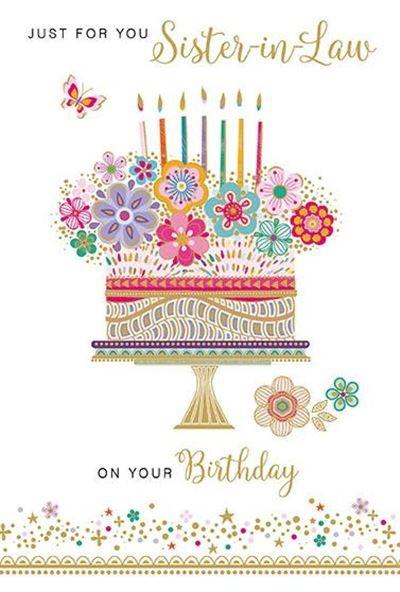 Sister-in-Law Birthday - Ornate Cake from Nigel Quiney Publications, English Cards in France