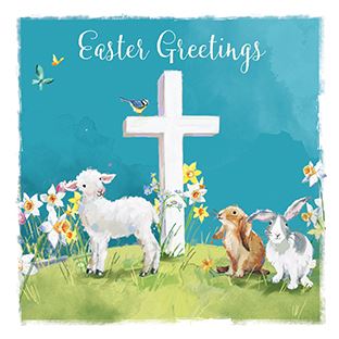 Easter Cards - Pack of 5 - Easter Cross from Ling Design, Easter Cards in France, Cartes de Paques en France, English Cards in France