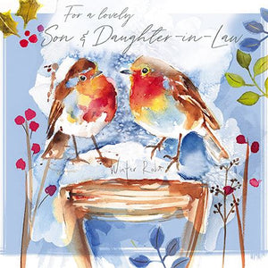 Christmas Card - Son and Daughter-in-Law - Robins & Handle