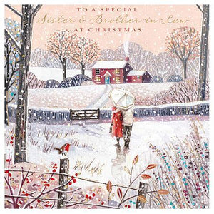 Christmas Card - Sister and Brother-in-Law - Snow Is Falling