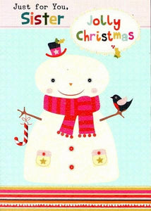 Christmas Card - Sister - Snowman