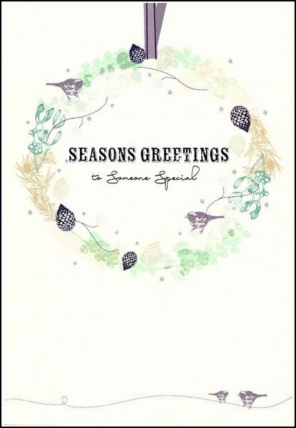 Christmas Card - Someone Special - Wreath