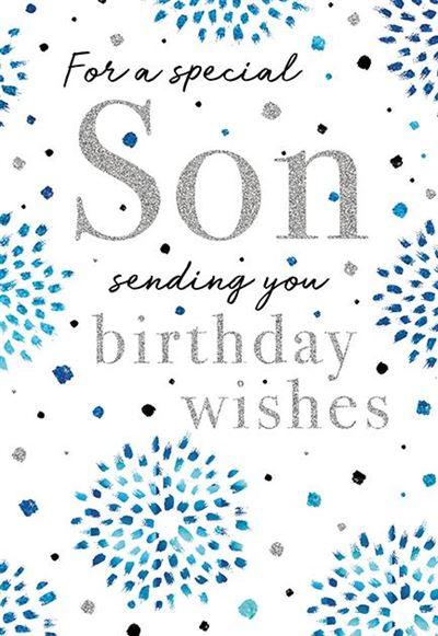 Son Birthday - Starbursts & Spots from Nigel Quiney Publications, English Cards in France