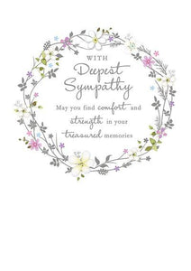 Sympathy Card - Floral Wreath from Nigel Quiney Publications, English Cards in France