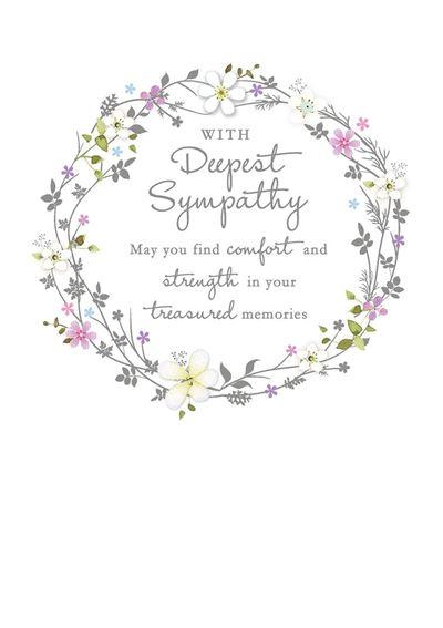 Sympathy Card - Floral Wreath from Nigel Quiney Publications, English Cards in France