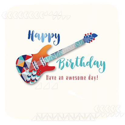 Birthday Card - Birthday Guitar