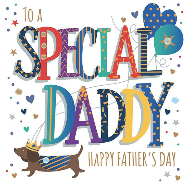 Father's Day Card - Daddy - Special Daddy from Talking Pictures, Father's day cards in France, Cartes de voeux Fete des Peres, English cards in France