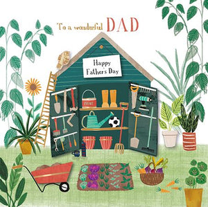 Father's Day Card - Shed from Talking Pictures, Father's day cards in France, Cartes de voeux Fete des Peres, English cards in France