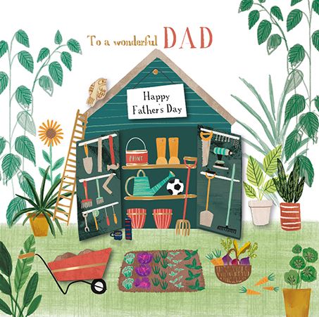 Father's Day Card - Shed from Talking Pictures, Father's day cards in France, Cartes de voeux Fete des Peres, English cards in France