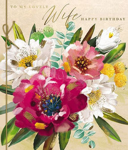 Wife Birthday - Big Flower from The Great British Card Company, English Cards in France, Wife Birthday Cards in France