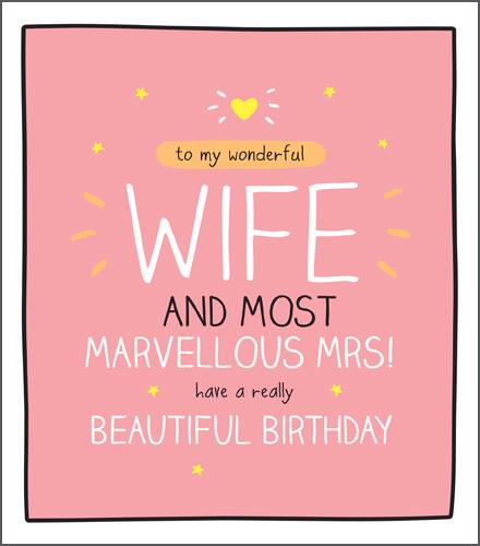Wife Birthday - Marvellous Mrs! from Pigment Productions, English Cards in France, Wife Birthday Cards in France