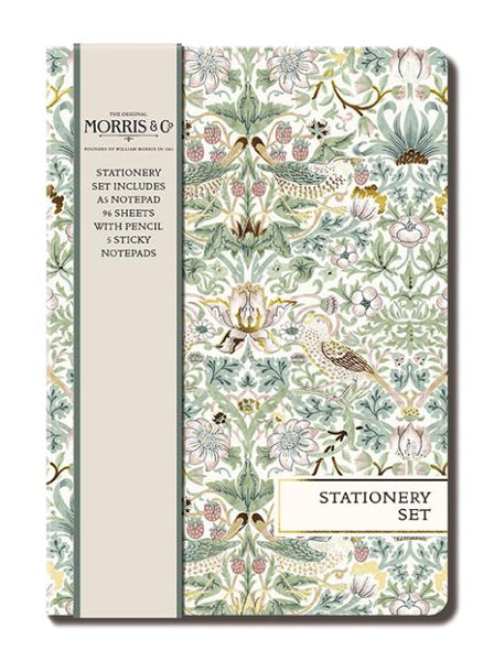 William Morris Stationery Set - Strawberry Thief