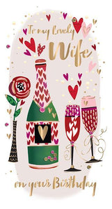 Wife Birthday - Lovely Wife from Talking Pictures, English Cards in France, Wife Birthday Cards in France
