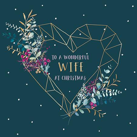 Christmas Card - Wife - Eucalyptus Wreath