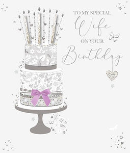 Wife Birthday - Cake Stand from Ling Design, English Cards in France, Wife Birthday Cards in France