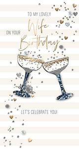 Wife Birthday - Couple Of Cocktails from Talking Pictures, English Cards in France, Wife Birthday Cards in France