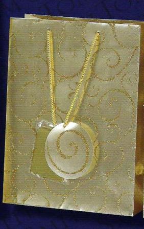 Christmas Gift Bags - Small Gold Glitter Swirl