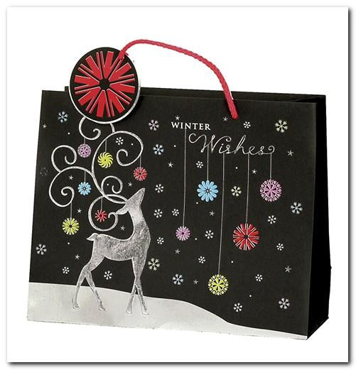 Christmas Gift Bags - Large Neon Stag