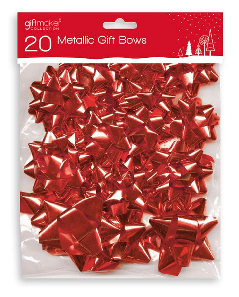 Bow Bag - 20 Assorted Size Gift Bows - Red