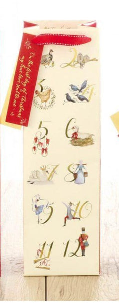 Christmas Gift Bags - Bottle Bag - 12 Days of Christmas