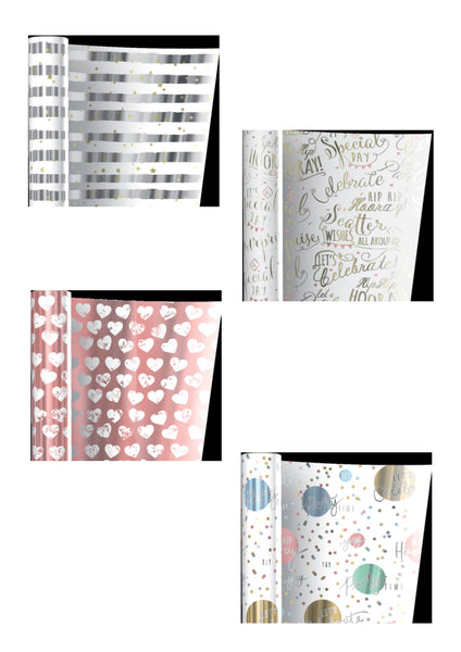 Gift Roll Wrap - Celebrations Foil